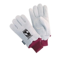 Side split leather, freezer lined, leather glove, screen printed. 6...