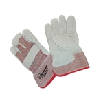 Red and Grey Shoulder Leather Palm Glove