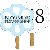 Flower Auction Sandwiched Hand Fan Full Color