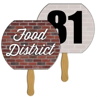 Oval shape auction fan with hidden wooden stick.... from ASI 67620 Lion...