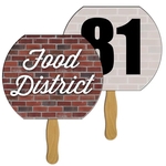 Oval Auction Sandwiched Hand Fan Full Color