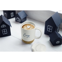 Ceramic mug set with built-in cork coaster, 12oz/355ml.... from ASI 31518 ADNART