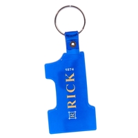 1-Shaped Soft Plastic Key Tag (1 Color Imprint)