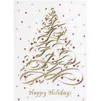 Classic Modern Tree Holiday Greeting Card