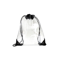 14" x 17" clear PVC drawstring backpack with reinforced corners and... from...