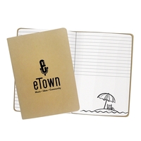 5" x 7" 96-page doodle Kraft notebook with starter art to... from ASI 63549...