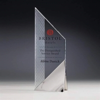 Starfire crystal award with a bright nickel base.... from ASI 84592 St Regis...