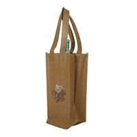 5" x 12" x 5.15" 80GSM non-woven polypropylene wine bottle bag... from ASI...