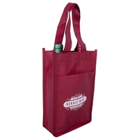 7" x 11" x 3" 80GSM non-woven polypropylene dual bottle wine... from ASI...