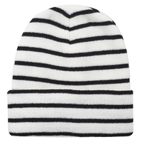 Acrylic knitted beanie with striped design; one size fits most.... from ASI...