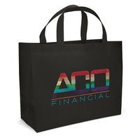 Non woven budget tote with heat-sealed handles.... from ASI 37940 Bag Makers Inc