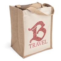 Cotton/jute natural tote. Handle measures 1 1/4"W x 15" long.... from ASI...