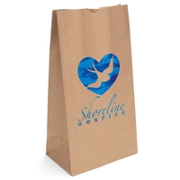 12# S.O.S. paper bag with serrated cut top and side gusset.... from ASI 37940...