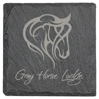 Square Slate Coaster 4" x 4"