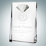 Vertical Rectangle Plaque with Diamond Accent