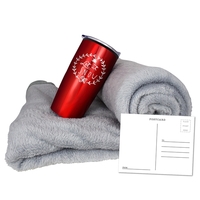 Coral Fleece Blanket and Tumbler Combo Set