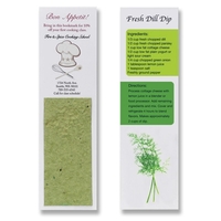 Unique bookmark with vibrant herb seeded insert and recipe on back.... from...