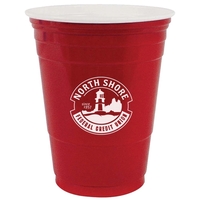 4 3/4" red plastic cup that holds up to 16 ounces... from ASI 38120 Ball Pro...