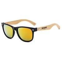 Mirrored Bamboo Two Tone Sunglasses