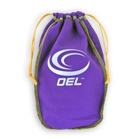 Royal cotton flannel drawstring bag with knotted 1/8" dual drawstring...