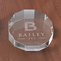 Slanted Circle Paperweight