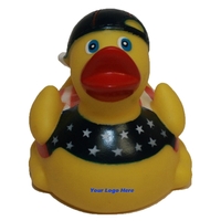 Star and Stripes Duck rubber duck are floats upright with weight... from ASI...