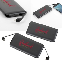 10000mAh powerbank with pull-away cable, MicroUSB input, LED indicator and...