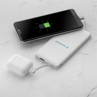 Slim Textured Built-in Cable Power Bank