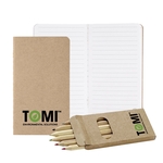Mini Notebook & 6-Color Pencil Set