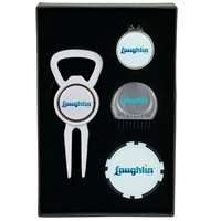 Golf tool gift set with a bottle opener divot tool, several... from ASI 38120...