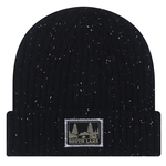 11" 2 x 2 Rib Knit Speckled Beanie With Cuff