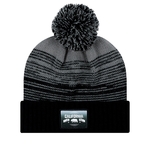 11" Cuffed Gradient Beanie With Pom