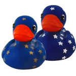 Blue rubber star gazer duck
