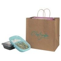 Shopping bag made of 100GSM with 40% recycled natural Kraft paper... from ASI...