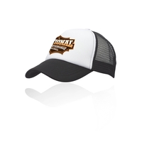 Structured mesh cap with pre-curved visor and adjustable plastic snap...