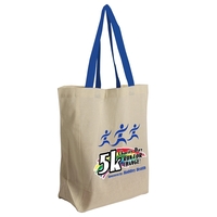 Natural Cotton Grocery Tote with different Color Handles... from ASI 55990...