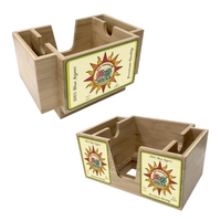 Wooden napkin holder with three compartments.... from ASI 62677 iline PROMO...