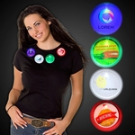 2" Lighted Glow LED Button Pin Badge