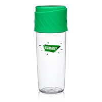 16 oz. water bottle with screw-on lid and removable storage box... from ASI...