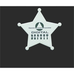 5 Point Star Badge With A Silk Screened Imprint