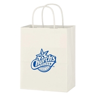 8" x 10 1/4" shopping bag made from white Kraft paper.... from ASI 61125 Hit...