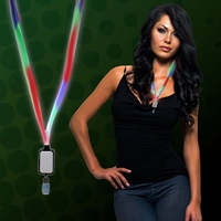 Laser engraveable and imprintable light up LED lanyards with badge clip.......
