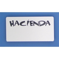 2.25" x 1.25" Aluminum or Brass Badge with standard pin back