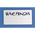 2.25" x 1.25" Aluminum or Brass Badge with standard pin back