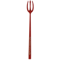 6.8" pitchfork-shaped plastic drink stirrer and food pick with long...