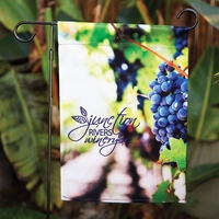 12.5" x 18" sublimated yard flag with double sided print; pole... from ASI...