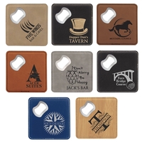 Coaster made of premium leatherette material with a square shape.... from ASI...