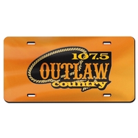 Acrylic License Plate 6"x12" Full Color Printed Inlay