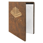 9 1/2" x 12" Leatherette Rustic/Gold Portfolio