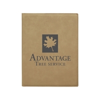 7" x 9" Leatherette Light Brown Portfolio